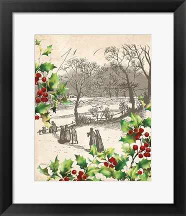 Framed Vintage Holiday I Print