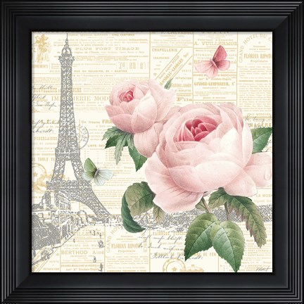 Framed Roses in Paris III Print
