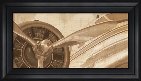 Framed Travel by Air I Sepia No Words Post Print