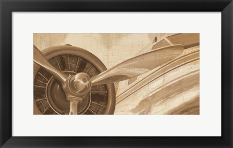 Framed Travel by Air I Sepia No Words Post Print