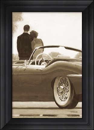 Framed Ride in Paris I Sepia Print