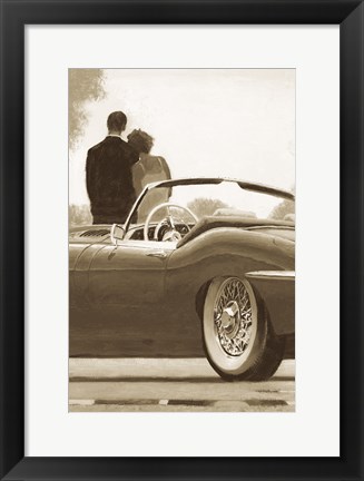 Framed Ride in Paris I Sepia Print