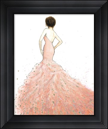 Framed Dazzling Diva Dark Hair Print