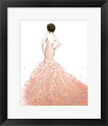 Framed Dazzling Diva Dark Hair Print