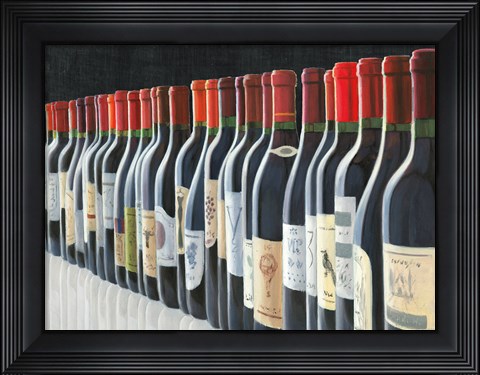 Framed Splendid Reds on Black Print