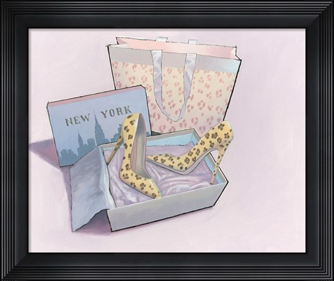 Framed City Shopping II Print