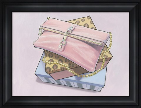 Framed City Shopping III Print