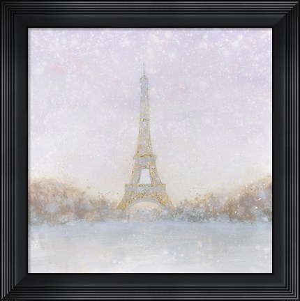 Framed Eiffel with Gold Print
