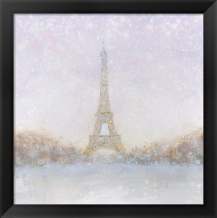 Framed Eiffel with Gold Print