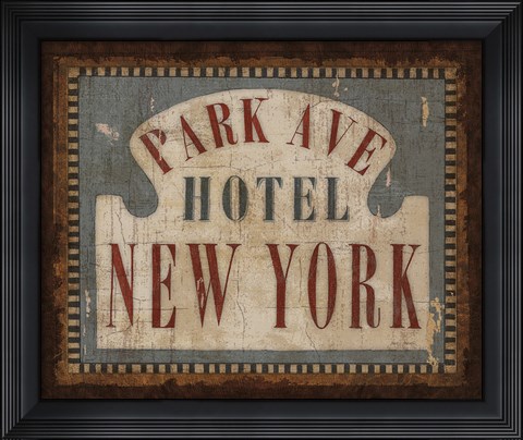 Framed Luggage Labels IV Print
