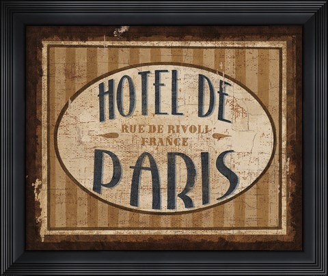 Framed Luggage Labels III Print