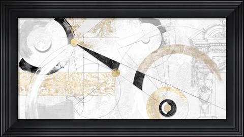 Framed Nero e Oro Print