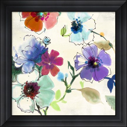 Framed Flora I Print