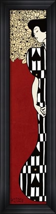 Framed Woman and Tree II (Red) Print
