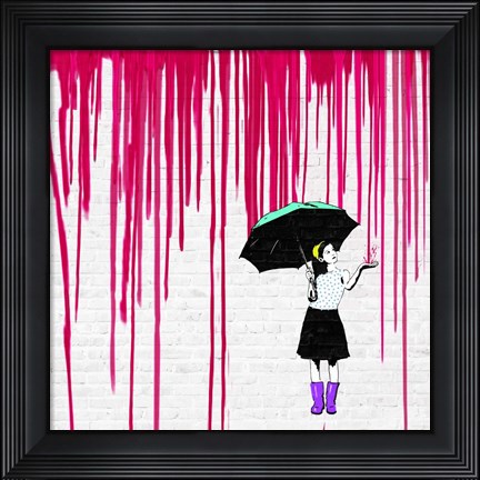 Framed Expecting Red Print