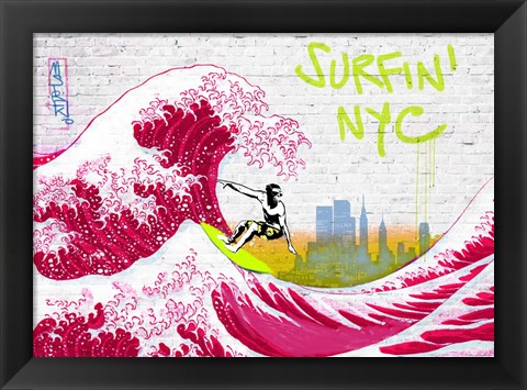 Framed Surfin&#39; NYC Print