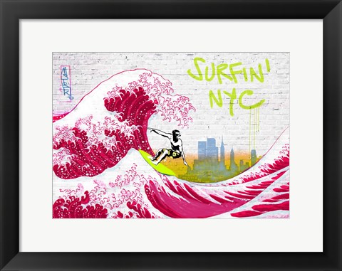 Framed Surfin&#39; NYC Print