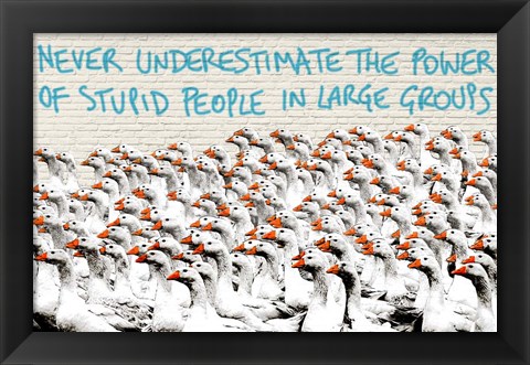 Framed Never Underestimate... Print