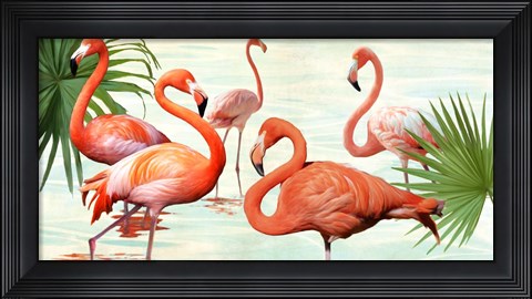 Framed Flamingos Print