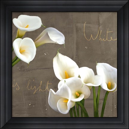 Framed White Callas Print