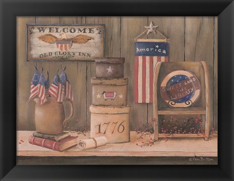 Framed Sweet Land of Liberty Print