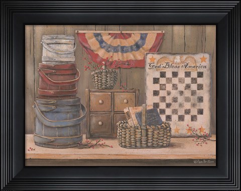 Framed God Bless America Print