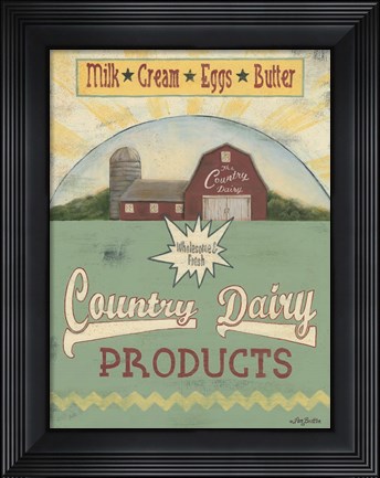 Framed Country Dairy Print