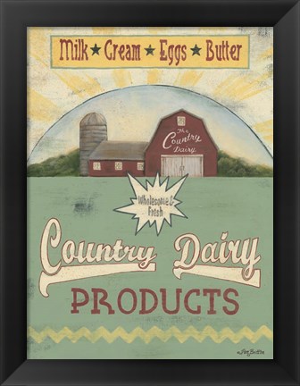 Framed Country Dairy Print