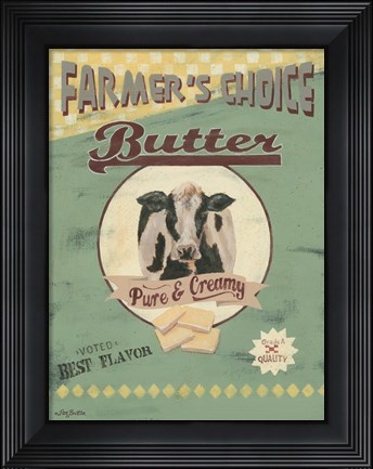 Framed Farmer&#39;s Choice Butter Print