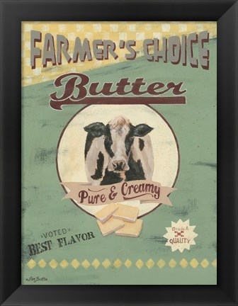 Framed Farmer&#39;s Choice Butter Print