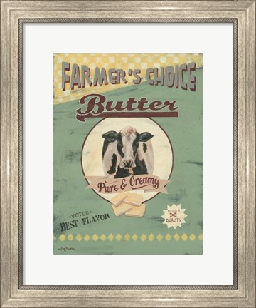 Framed Farmer&#39;s Choice Butter Print