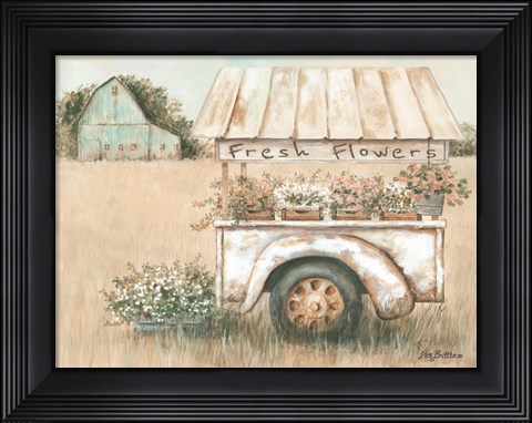 Framed Fresh Flowers for Sale Print