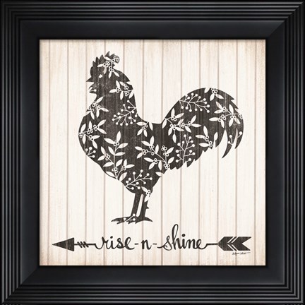 Framed Rise N Shine Rooster Print