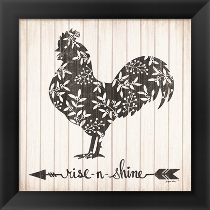 Framed Rise N Shine Rooster Print