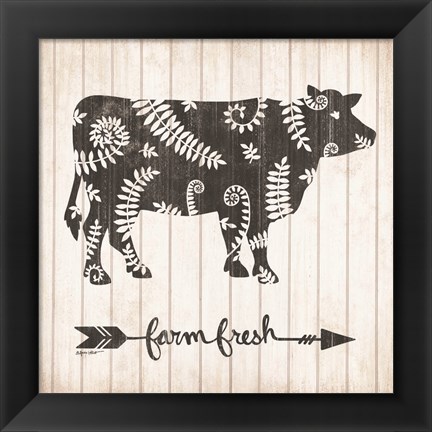 Framed Farm Fresh Cow Print