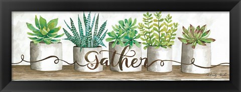 Framed Gather Succulent Pots Print