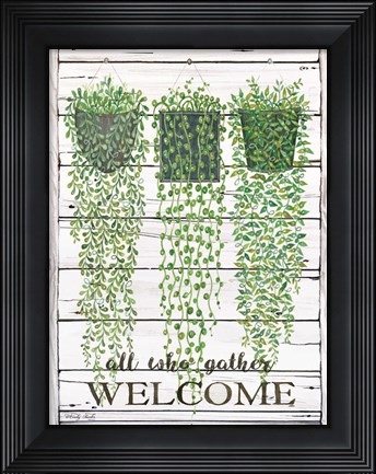 Framed Ivy Welcome All Who Gather Print