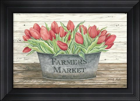 Framed Farmer&#39;s Market Tulips Print