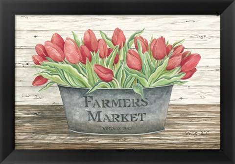 Framed Farmer&#39;s Market Tulips Print