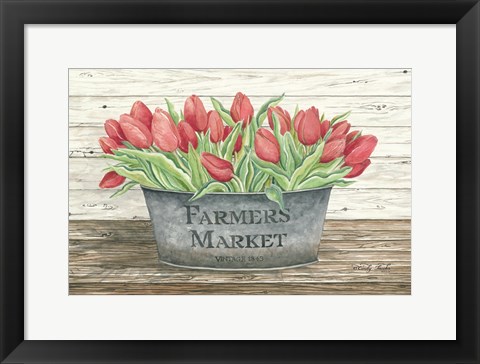 Framed Farmer&#39;s Market Tulips Print