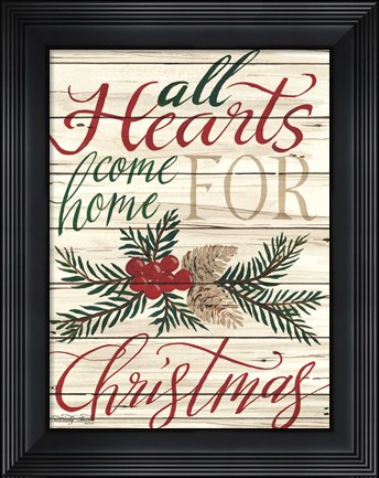 Framed Home for Christmas Print