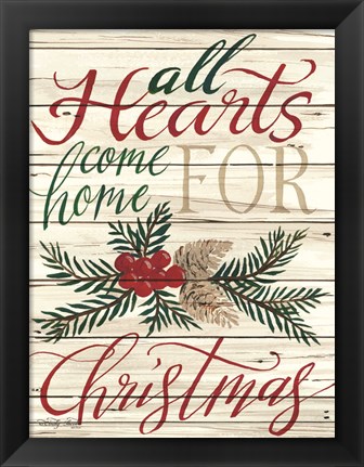 Framed Home for Christmas Print
