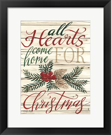 Framed Home for Christmas Print