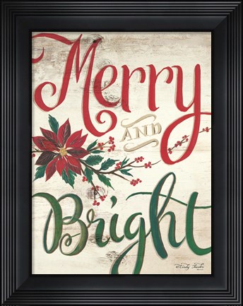 Framed Merry &amp; Bright Print