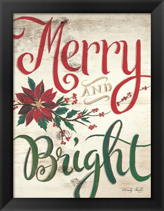 Framed Merry &amp; Bright Print