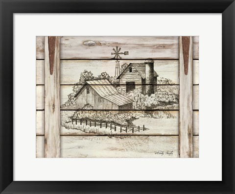 Framed Down on the Farm Print