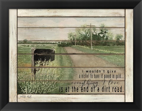 Framed End of a Dirt Road Print