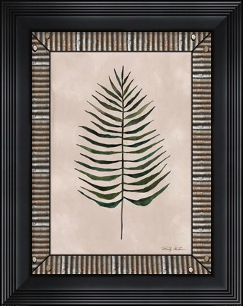 Framed Areca Leaf Galvanized Print