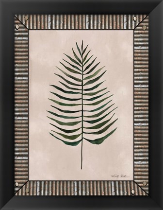 Framed Areca Leaf Galvanized Print