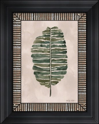 Framed Banana Leaf Galvanized Print
